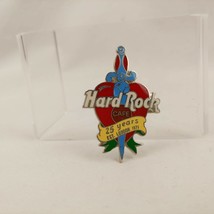 Hard Rock Cafe 1971 - 1996 25th ANNIVERSARY Dagger through Heart Pin Badge  - $11.87