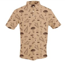 Swingjuice Men&#39;s Golf Mushrooms Polo Tan - $52.09 CAD