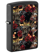 King Skulls and Spiders - Black Matte   ZIPPO LIGHTER - $36.05
