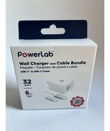 PowerLab Wall Charger w Power Fast Delivery 6 Ft 32W White Dual Port - $401.18 MXN