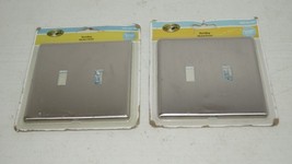 (2) Hampton Bay Kentley Screwless 2-Gang Toggle Steel Wall Plate Brushed... - $14.84