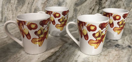 Set Of 4 Royal Norfolk Fall Leaves Stoneware 12 Oz Coffee Mugs CUPS-NEW-SHIPN24H - £39.48 GBP