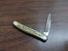 Old Advertising Pocket Knife Two Blade Doug North New Auburn Wisconsin As Is - £9.56 GBP