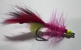 2024 Steelhead-Salmon, Woolly Red Pink Flash Wetfly, Size 2, Sold Per 4 - $8.17