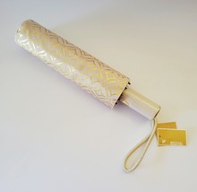 Michael Kors Travel Umbrella Push Button Folding Pale Gold Multi 35F4GTFN1M - £55.97 GBP