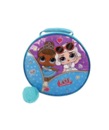 NEW L.O.L. Surprise Round Lunch Bag w/ pom pom purple &amp; teal zippered ha... - £7.83 GBP