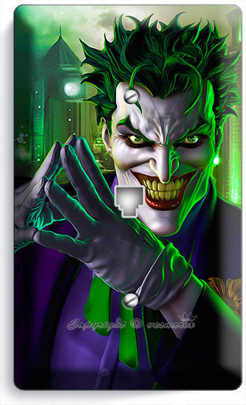 JOKER BATMAN COMICS PHONE TELEPHONE WALL PLATE COVER BOYS BEDROOM HOME ART DECOR