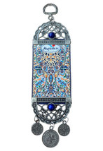 Vintage Turkish Carpet Wall Hanging with Evil Eye Nazar Design - Alloy Accent - £11.66 GBP