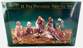 Vtg Collectors Choice O&#39;Well Heritage Porcelain Nativity 11 Piece Set Boxed - $796.01 MXN