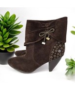 Women’s Libby Edelman Heeled Brown Suede Boots Booties Shoes Size 8.5 Le... - $29.40