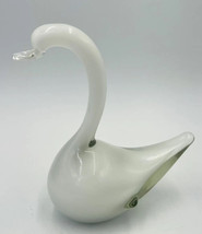 Armando Jacobino OY KUMELA Finland MCM Signed Swan Art Glass READ - $23.19