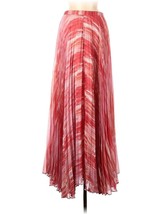 NWT Alice + Olivia Shannon in Orange Multi Chiffon Pleated Maxi Skirt 6 $484 - $145.00