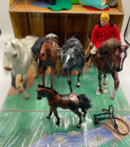 Marchon Horses Riders Grand Champions Stable Barn &amp; Huge lot of Accessories 1994 - £44.51 GBP