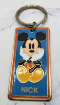 Disney Keychain Key Chain Nick Mickey Mouse Souvenir Name Walt Disney World - £4.65 GBP
