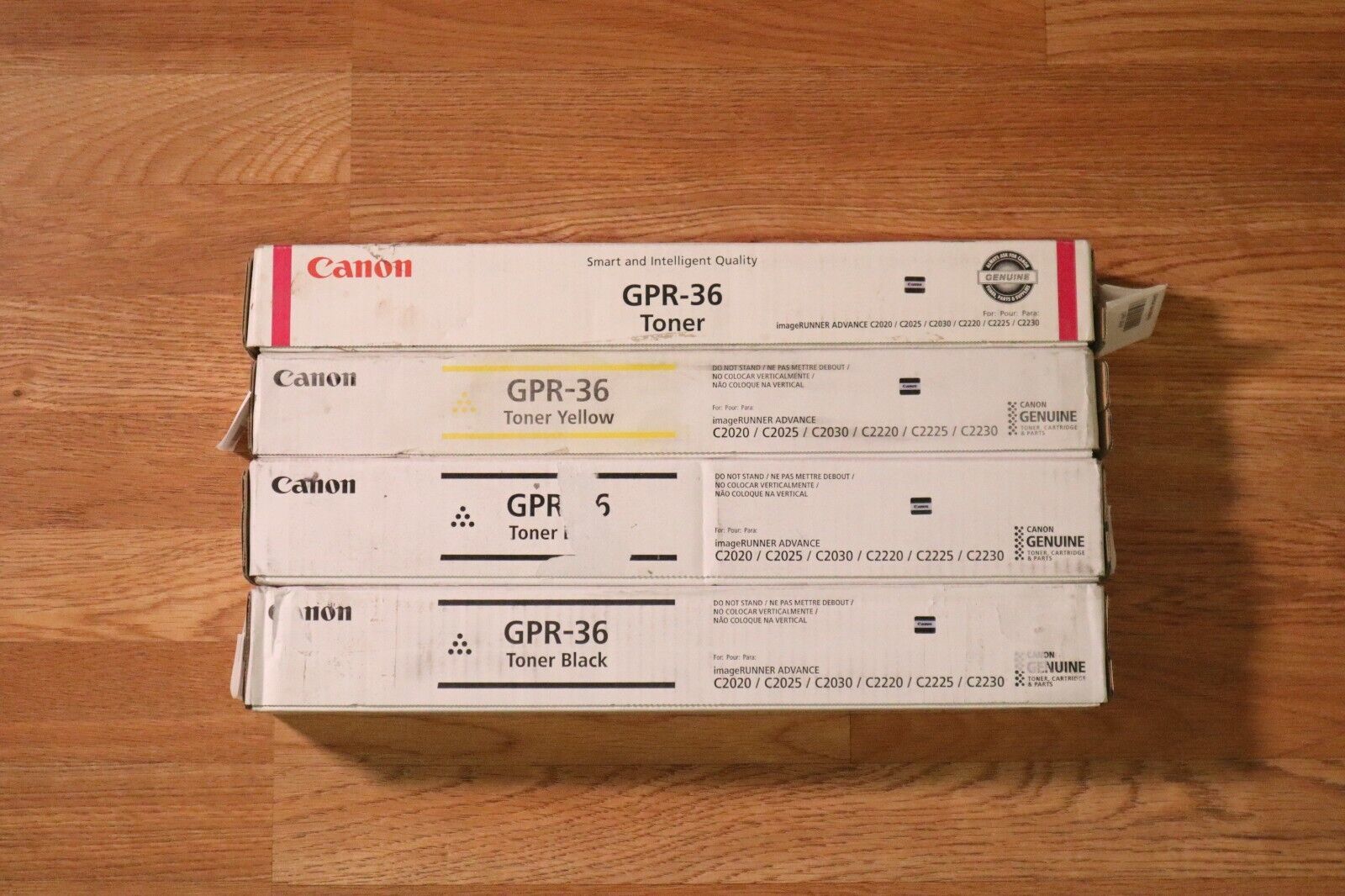 Primary image for Lot of 4 Canon GPR-36 MYKK Toner Set For iR  C2020/C2025/C2030/C2220/C2225/C2230