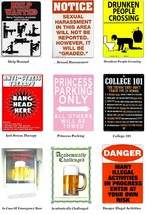Funny Metal Sign, Bar, Drinking, Princess, College, Stress, Help Wanted - £7.86 GBP