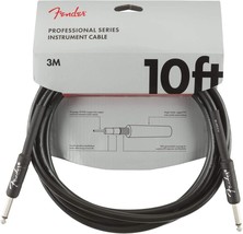 Fender Professional Series Instrument Cable, Straight/Straight, Black, 10ft - £31.45 GBP