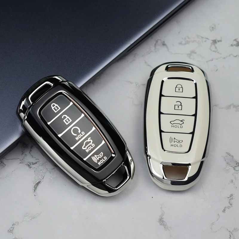 3/4/5 Buttons Car Key Case Cover Shell Fob For Hyundai i30 Ix35 KONA Encino - £8.84 GBP+