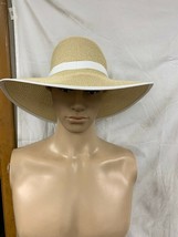 Panama Jack Women&#39;s Paper Braid Sun Hat w/BACK Detail White One Size Brand New - £22.44 GBP