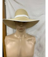 PANAMA JACK WOMEN&#39;S PAPER BRAID SUN HAT w/BACK DETAIL WHITE ONE SIZE BRA... - $27.99