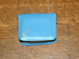 Vtg Gillette Travel Razor Zipper Pouch Case Retro Blue Mini Hong Kong Marcus Reg - £22.07 GBP