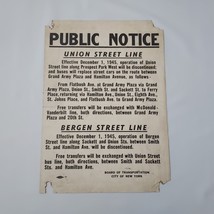 Vintage 1945 City of New York Dept of Transportation Public Notice Poster #03 - £224.42 GBP