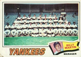 1977 Topps Yankees Burger KIng Team Picture Billy Martin 1 VG - $1.00