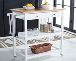 Cohyn Natural/White 1-Drawer 2-Shelf Storage Dining Room Trolley Kitchen... - $241.97