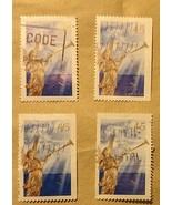 Canada 1998  4 Used Stamps #1764 Christmas 45¢ Angel of the Last Judgement&quot; - $2.35 CAD