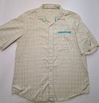 Ecko Unlimited Mens XL Button Up Shirt Embroidered Logo Retro World Famous Plaid - £11.57 GBP