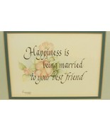 Thomas Simmons 1993 Calligraphy  &quot;Happiness Is Being Married&quot; Matted Art... - £14.00 GBP