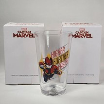 Funko Pop! Marvel Collector Corps Exclusive CAPTAIN Marvel Pint Glass Qty 2 Pair - £8.93 GBP