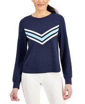 MSRP $40 Id Ideology Womens Active Chevron Top Navy Size Medium - £13.84 GBP