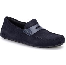 Hugo Boss Men&#39;s Noel Toe Penny Blue Loafer Suede Moccasins Shoes Size  US 12 - £146.67 GBP