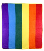 AES Wholesale (2) Rainbow Gay Pride 50x60 Polar Fleece Blanket Throw Plush - £28.57 GBP