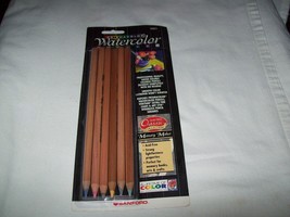Vintage Pack of 6 PRISMACOLOR Watercolor Pencils 04077 Sanford Newell Rubbermaid - £13.44 GBP