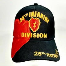US Army 25th Infantry Division Tropic Lightning Men&#39;s Hat Cap Black Embr... - $12.86