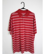 Nike Golf Dri Fit Polo Red And White Stripes Mens Size XL - $321.67 MXN