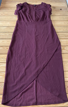 shein curve NWOT women’s ruffle sleeve midi dress size 2XL Maroon b9 - £12.54 GBP