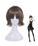 Video Game Persona 5 Makoto Niijima Brown Short Bangs Cosplay Hair Full ... - $28.99