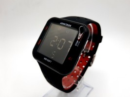 Armitron Pro Sport Digital Watch Men Black Red Square Timer 50M New Battery - £15.68 GBP