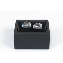 Men J.Valintin Cufflinks by Vitorofolo for French Cuff Shirt V35-1 Silver stones image 2