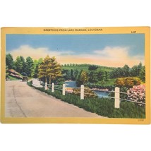 Vintage Postcard, Greetings from Lake Charles, Louisiana - £7.96 GBP