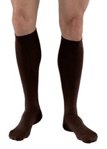 JOBST forMen Ribbed Knee High Socks Closed Toe 30-40mmHg Brown X-Large - £36.42 GBP