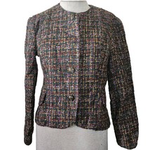 Multicolor Tweed Jacket Blazer Size 6 - £27.24 GBP