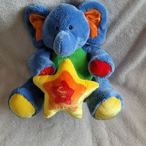 Baby Gund 58329 Tutti Frutti Blue Star Rainbow Stuffed Plush Musical Elephant - £47.30 GBP