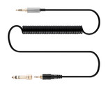 Coiled Spring Audio Cable For Audio technica ATH-WS660BT WS990BT WS1100iS - £16.60 GBP