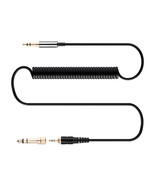 Coiled Spring Audio Cable For Audio technica ATH-WS660BT WS990BT WS1100iS - £16.35 GBP