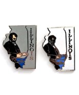 VTG Abraham Lincoln Illinois State Map Historical Pin Souvenir Mafco Lot... - €17,00 EUR
