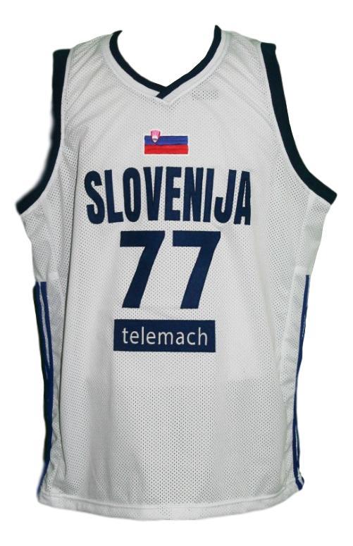 Primary image for Luka Doncic #77 Slovenia Basketball Jersey Sewn White Any Size